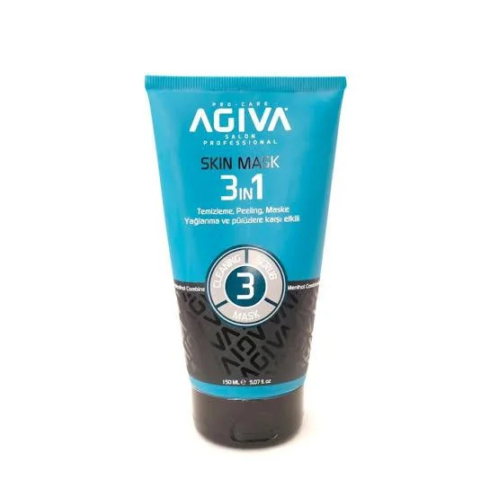 Agiva Skin mask 3 en 1 nettoyage et peeling et masque pour visage