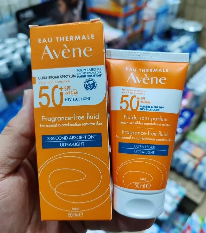 Avène Crème solaire fragrance free fluide SPF 50+ Peaux Normales à Mixtes ultra light