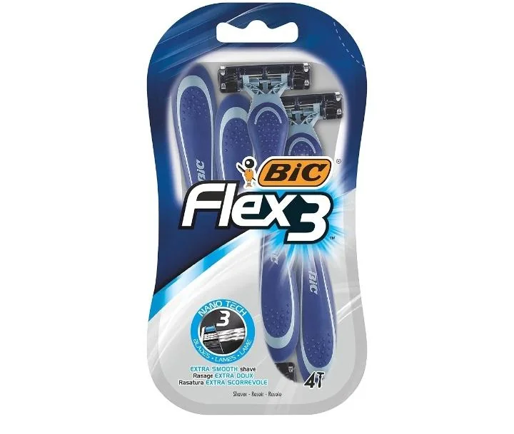 BIC Flex3 Rasoirs pour hommes Paquet de 4 rasoirs