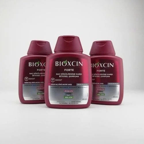 Bioxcin Pack de 3Fort shampooing renforce les greffes de cheveux