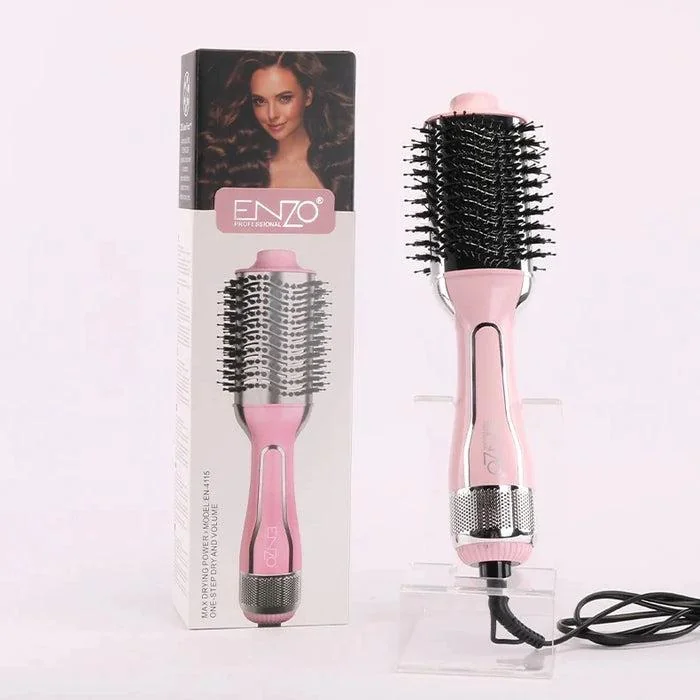 Enzo Brosse à air chaud / Styliseur capillaire -rose