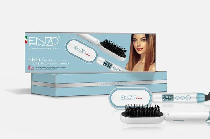 Enzo Pro Luxe Noen brosse lissante-bleu