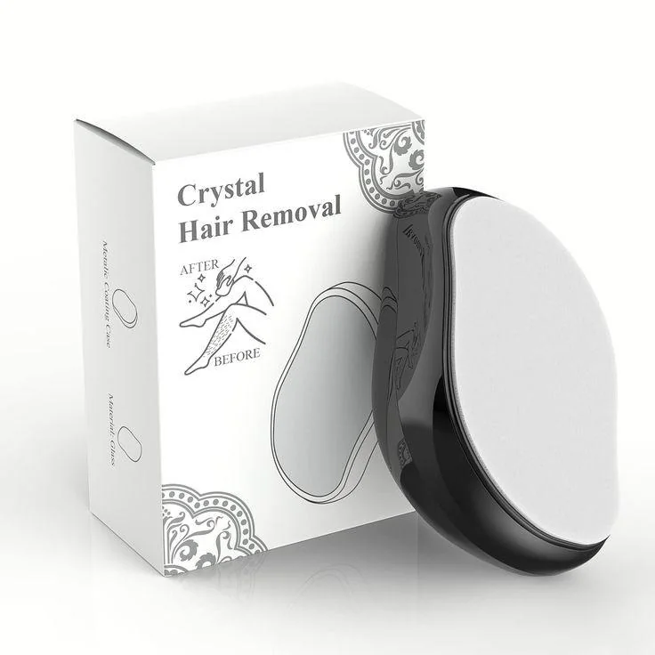 Épilateur Portable Réutilisable en Cristal Gomme Dépilatoire pour le corps et les bras -Noir- Noir