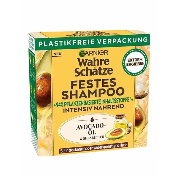 Garnier Shampooing solide Wahre Schätze L'huile d'avocat et le beurre de karité cheveux très secs et indisciplinés