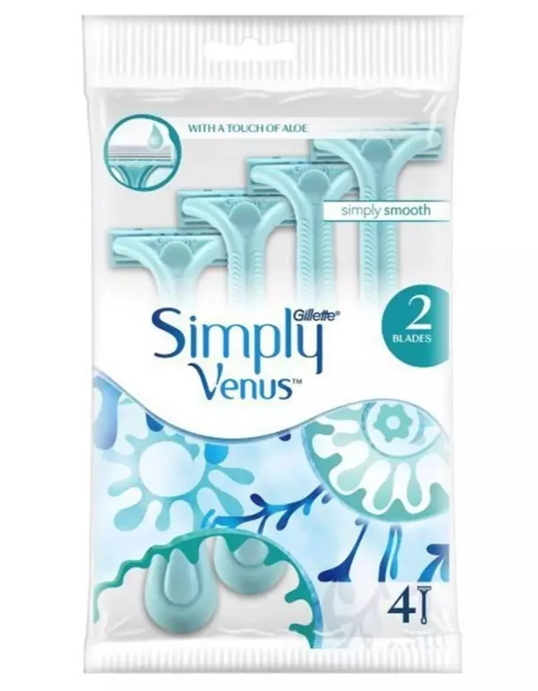 Gillet Simply Venus Rasoirs jetables pour femmes -4 rasoires