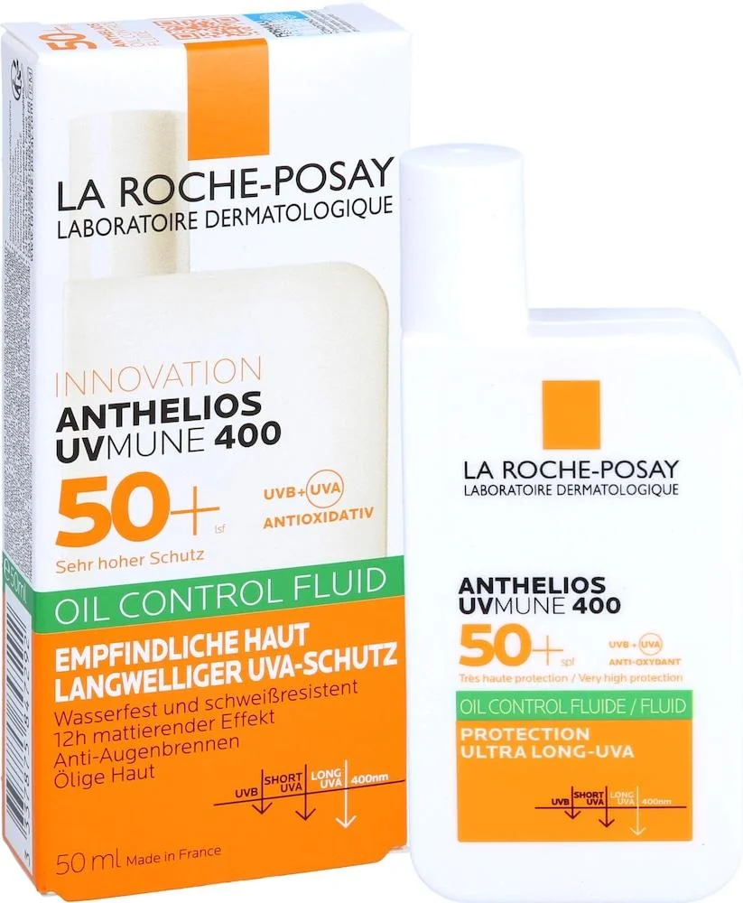 La roche Posay crème solaire Anthelios UVM 400 Oil Control Fluid SPF 50 pour les peaux sensibles et grasses