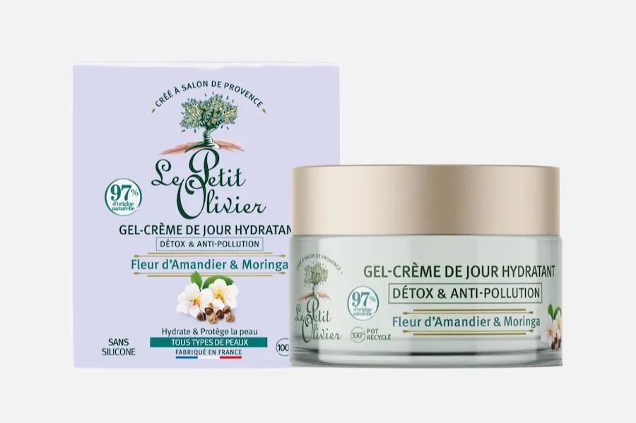 Le petit olivier Gel-crème hydratant pour le visage Fleur d'Amandier (protectrice) et Moringa Tous types de peaux