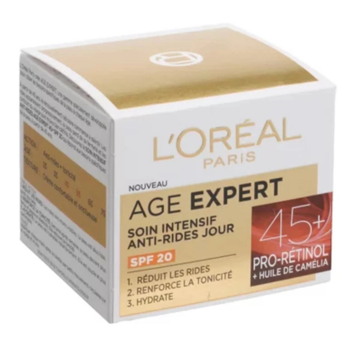 L’Oréal Paris Age Expert Soin Intensif Anti-rides Jour SPF 20 + 45 PRO-RÉTINOL+ Huile De Camélia