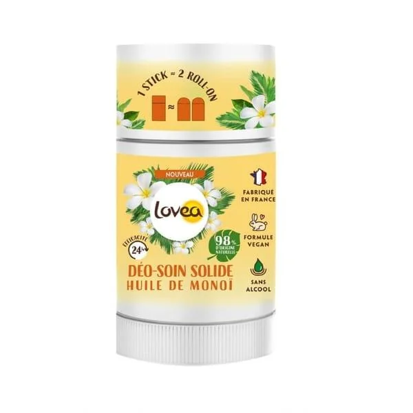 Lovea Déodorant solide en stick Huile de Monoï