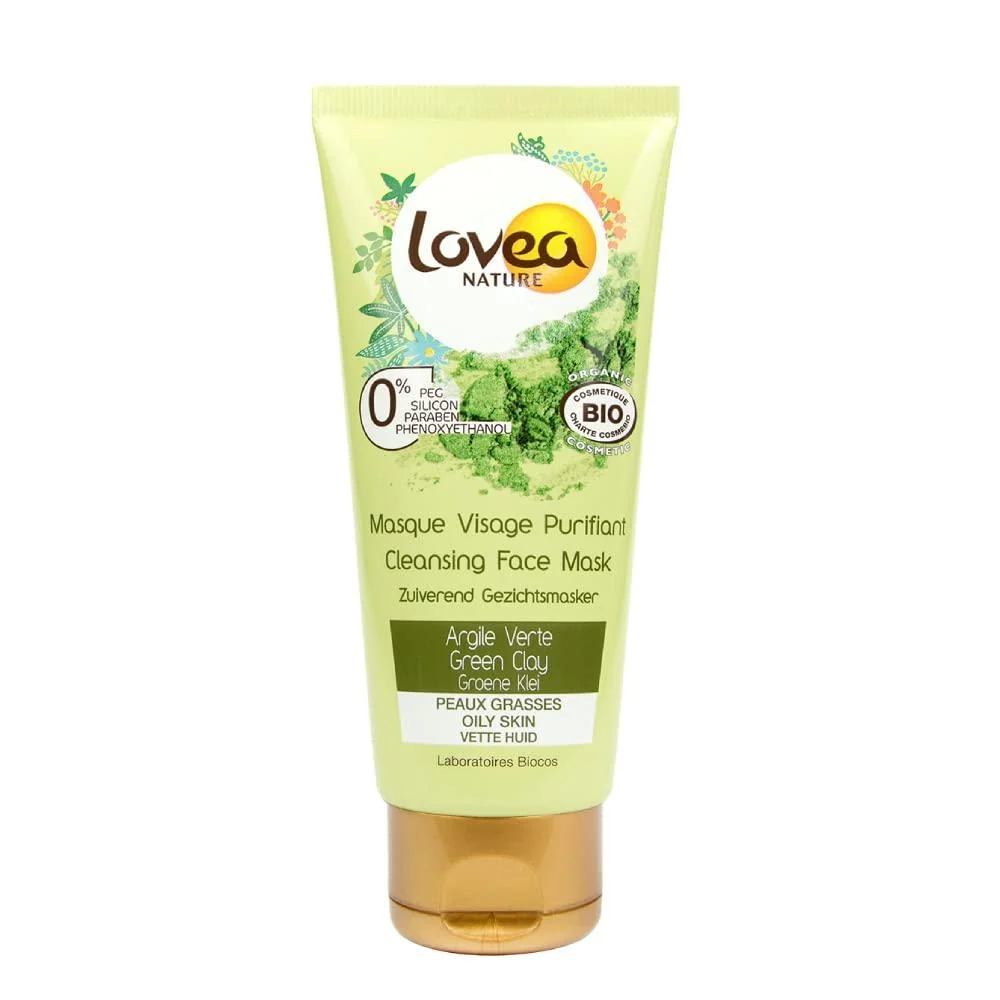 Lovea Masque visage purifiant Argile verte Peaux grasses
