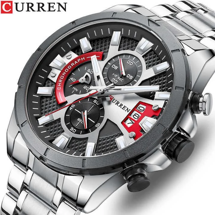 Montre-Bracelet à Cadran classique Pour Hommes, en acier inoxydable, de Sport 8401