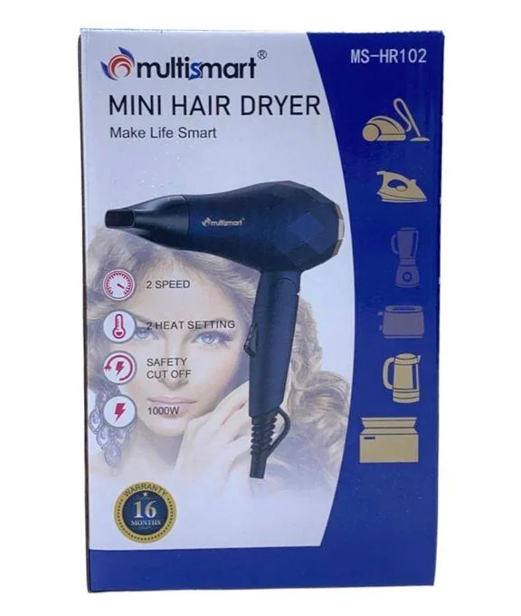 Multismart MS-HR102 Mini Sèche-cheveux-bleu