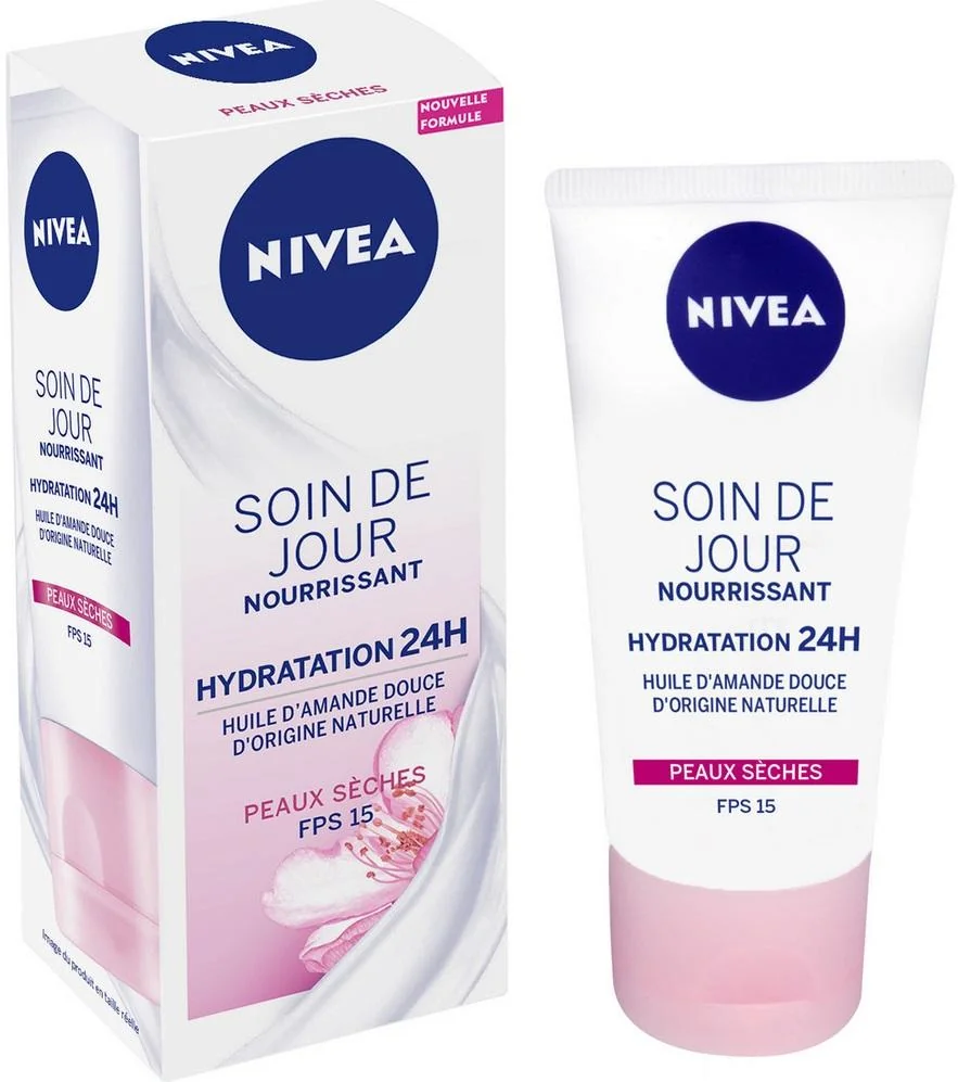 Nivea Crème de Jour Nourrissante Hydratation 24h peaux sèches