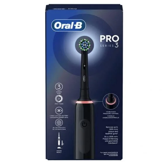 Oral B Brosse à Dents Électrique Pro Série 3 -Technologie 3D-Noir