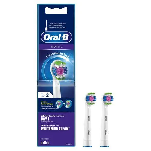 Oral B Brossettes 3D White Téte de Rechange pour brosse à dents électrique ×2