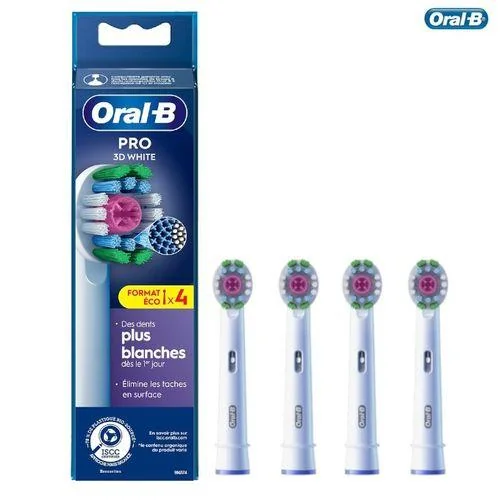 Oral B Oral-B Brossettes 3D White Pro Clean Maximiser (Tête) de Recharge pour Brosse à Dents Electrique X4 X4