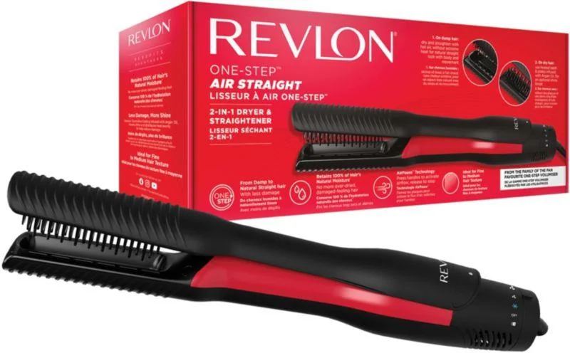 Revlon One-Step Air Straight – Lisseur à air 2 en 1 (sèche et lisse les cheveux)