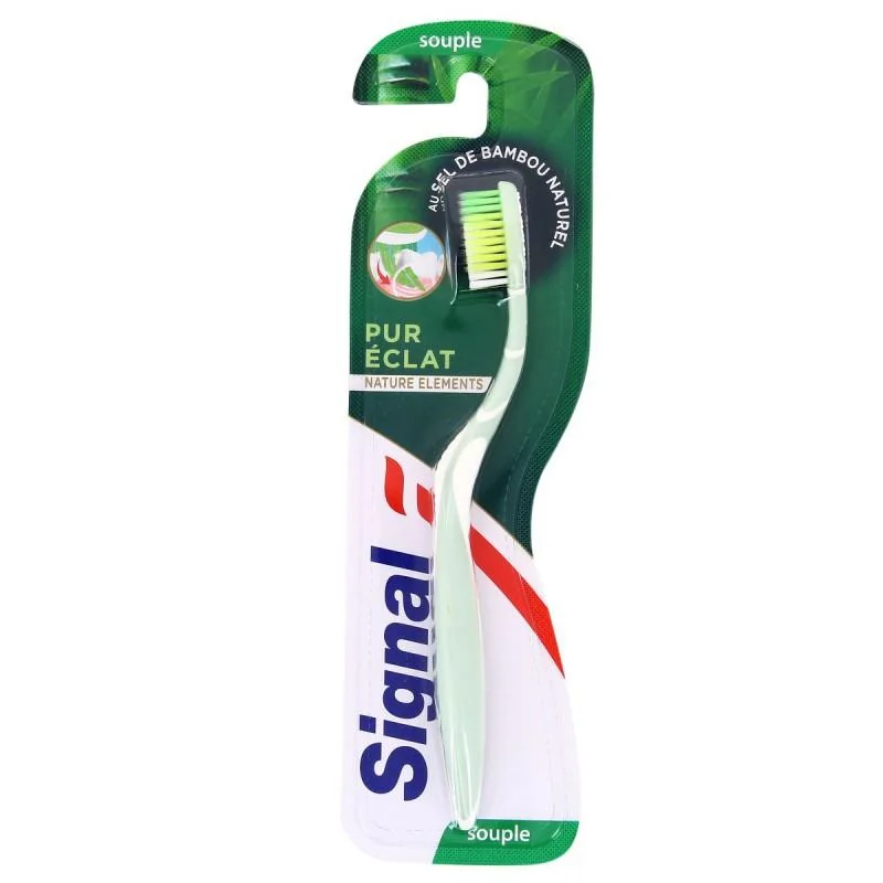 Signal brosse à dents Nature Elements Pure Éclat souple -vert
