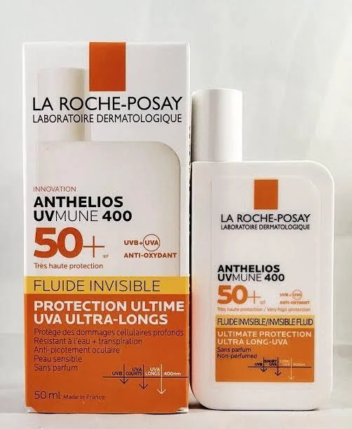 une crème solaire Anthelios UVMUNE 400 Fluide Invisible SPF50+