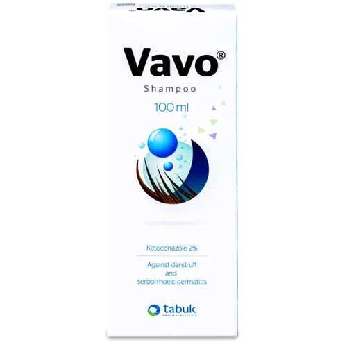 Vavo Shampooing kétoconazole 2% usage local contre les pellicules et les dermites séborrhéiques